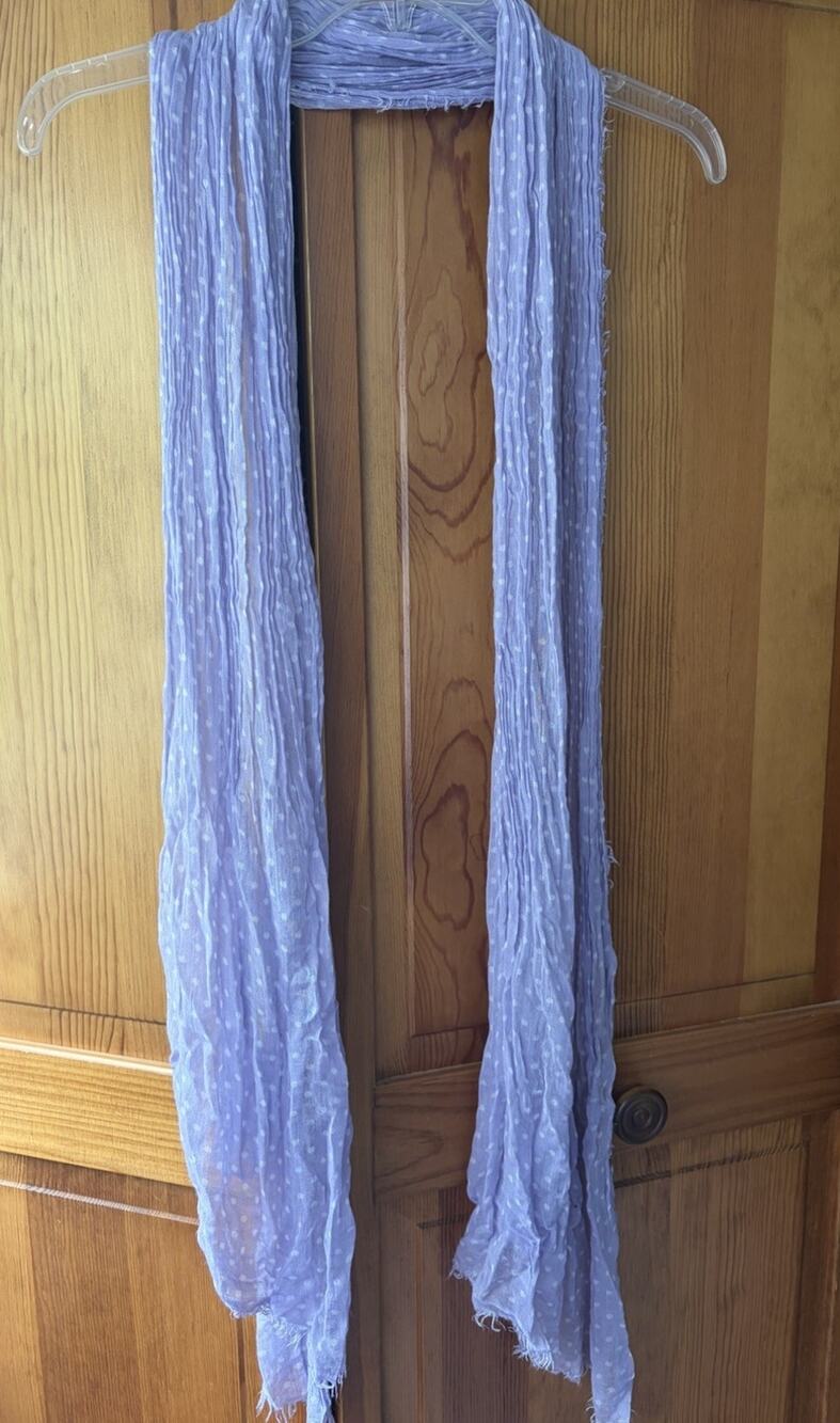 Unbranded Women’s Lightweight Purple Polka Dot Scarf